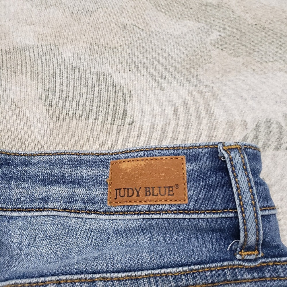 Judy Blue Jeans Womens 7/28 Blue Trouser Flare Denim Medium Wash Stretch - Picture 10 of 11